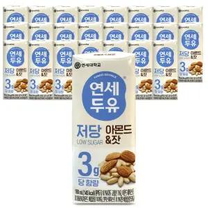 연세두유 저당 두유 190ml 아몬드&잣 24팩