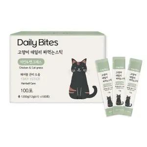 고양이 데일리 짜먹는 스틱 치킨 캣그래스 100P 1박스