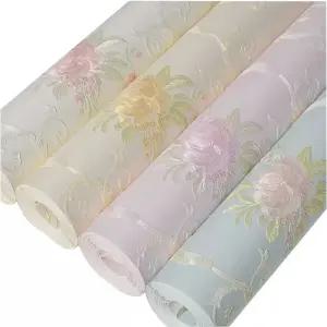 유럽스타일 3D 플라워 붙이는 벽지 수입 포인트 꽃무늬 스티커 거실 셀프도