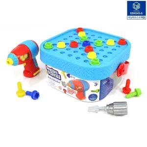 러닝리소스 디자인드릴 버킷 활동세트 공구놀이 나사끼우기 수세기 분류 볼트 전동드릴 모형