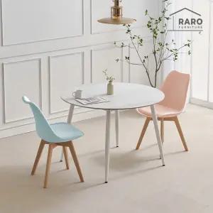 [/착불배송] 에버 1050 원형 포세린 통 세라믹 식탁 세트 (식탁+의자2)