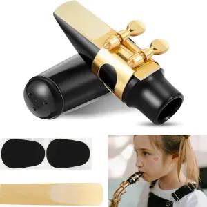 알토 색소폰 마우스피스 키트 캡 메탈 리기터 및 리드 쿠션 패드가 포함된 사용 교체 공급을 위해 2.5