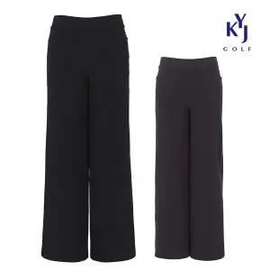 [김영주골프] 봄가을 겨울기모 2종 심플밴드 숏 데일리 여성 와이드 팬츠 DPWLSL12