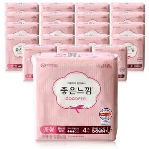 좋은느낌 오리지널 울트라슬림 중형 4개입 x20팩 휴대용 자판기용 생리대