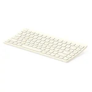 엑토 인체공학 커브드 저소음 미니 슬림 무선 블루투스 키보드 B603 아이보리