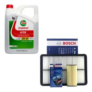 올뉴싼타페MX5 2.5 가솔린 엔진오일 캐스트롤 GTX 5W30 6리터 보쉬 오일필터 에어필터