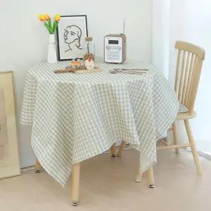 양면 방수 식탁보 그린체크 140x180