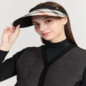 [닥스 골프 여성] [25FW] DNHE5F901BK 베이지 픽셀 체크 핀바이저