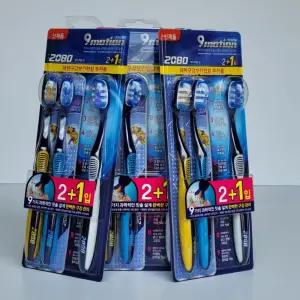[모두모아]애경 2080 9모션 일반모(2+1) 칫솔 3개 사용이편리한 상쾌한 깔끔하고편리 청결한 상쾌한칫솔