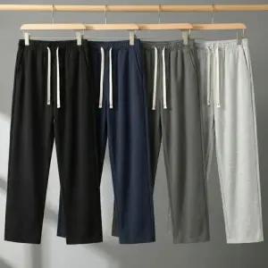 남성 봄 간절기 코튼 스판 세미와이드 슬랙스 밴딩 팬츠 바지 남친룩 4컬러 3사이즈