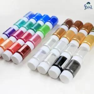 운모 32색 10g세트 펄가루 가루 천연 안료 진주 수지 비누 슬라임 양초 에폭시