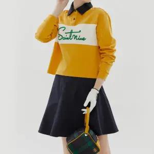 [세인트나인] 여성 세인트나인 블록 폴로 티셔츠 MUSTARD