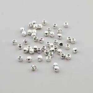 비즈팡 [SVP-91-07]순은펜던트 실버925 은볼 큐브사각볼 2.5mm (내경 1mm) 실버볼