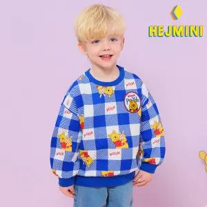 [헤이미니] [디즈니]곰돌이푸 깅엄체크맨투맨티셔츠