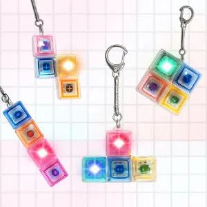 샤이니 테트리스 딸깍이 키링 키캡 클릭커 ALL LED 키보드