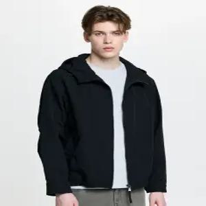 헤지스 남성 26SS 블랙 면혼방 윈드브레이커 HZJU6A208BK