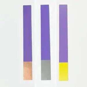 보라색 열변색붙임딱지를붙인긴막대(3종1조)