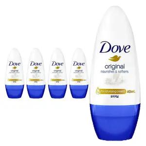 도브 오리지날 데오드란트 롤온 겨드랑이냄새 땀억제제 땀냄새제거 40ml 5개