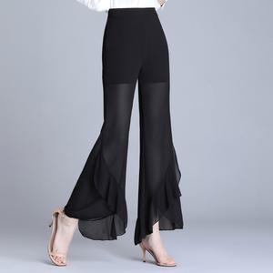 레이스 스퀘어 바지 댄싱룩 여성 쉬폰 댄스복 고급스러운 7부 라틴