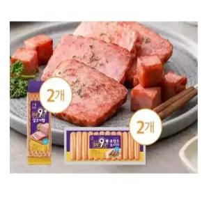 목우촌 주부9단 살코기햄 1kg 2개+프랑크소시지 500g 2개