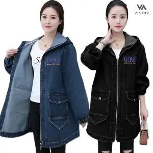 [비니브] 앤리아 데님 롱점퍼