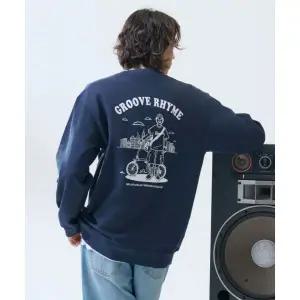 그루브라임 GROOVE RHYME 3단쭈리 미니 자전거 그래픽 오버핏 맨투맨 HRTSCTM103M 3028716