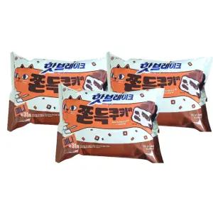 오리온 핫브레이크 쫀득쿠키바 미니 초콜릿 352g 약 31개 3봉 (핫 브레이크 미니)