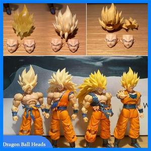 재고 있음 제시 드래곤볼 SHF 슈퍼 사이야인 SSJ2 손오공 헤드 액세서리 키트 애니메이션 액션 피규어 커스