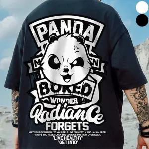 남자 백프린팅 포인트 루즈핏 반팔 티셔츠