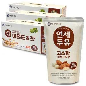 연세두유 고소한 아몬드&잣 파우치 190ml 60팩 / 칼슘, 시니어