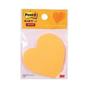 (윙크하트 그리움노랑 3M) 문구사무 포스트-잇 강한점착용 다이컷/필기/노트/문구/용품/회사/오피스/비품