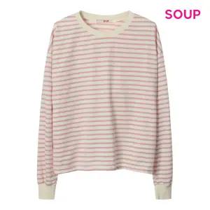 [롯데백화점]SOUP 스트라이프 라운드넥 맨투맨 티셔츠 S62TS04