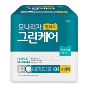 모나리자 액티브 그린케어 언더웨어 중형(10개입) 성인 팬티기저귀