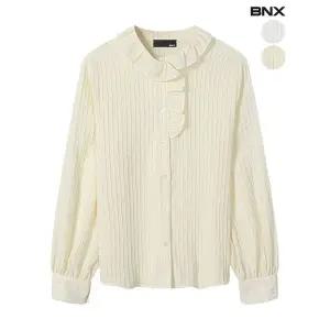 [하프클럽/]여성 하프 프릴 주름 블라우스