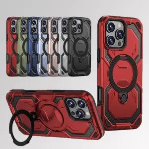 아이폰 17 16 15 14 13 12 프로 맥스 마그네틱 맥세이프 호환 링 거치대 탄소섬유 카본 젤하드 아머 케이스
