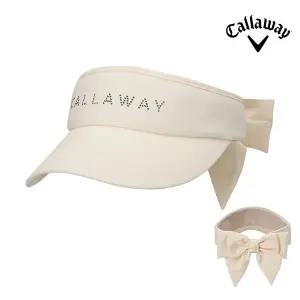 [캘러웨이] 2026 우먼스 크리스탈 바이저 여성용 골프모자 베이지