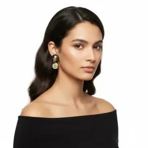 디올 여성 트라이벌 이어링 골드블랙) E4342WOMMP 307