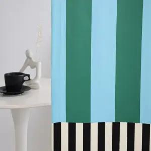 생활 암막 스트라이프 커튼 아트웨이브 모듈 봉집형 135x210cm