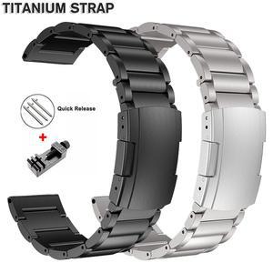 워치 5 GT5 3Pro 46mm GT4/4Pro, 갤럭시 워치 3 45mm S3용 22mm 티타늄 스트랩 메탈 밴드
