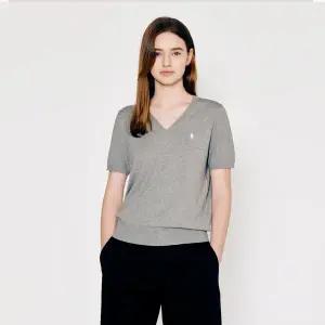 여성 소프트 니트 V넥 반팔 여름 스웨터