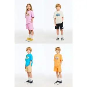 [갤러리아] 베네통키즈 26SS 로고플레이티셔츠그래픽팬츠세트 QATS20631/QATP08631STT