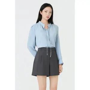 [LINE](신세계 사우스시티)[라인어디션] (N755) 리본 넥 셔링 블라우스 (NWBLPK0100)