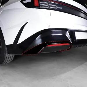 쏘나타 디엣지 튜닝 크롬 죽이기 리어범퍼 하단 커버 블랙 몰딩 용품