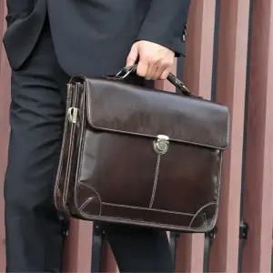 50대남성 직장인용 천연가죽 서류가방 남자 비지니스