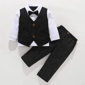 남아 정장세트 스트라이프 조끼 상하세트 유아 수트 돌잔치 결혼식 촬영 3컬러