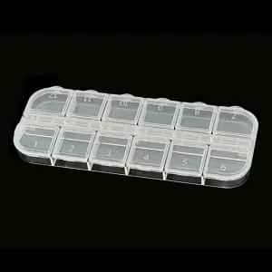 12칸 번호 투명 약통 1개 알약 영양제 소분 케이스