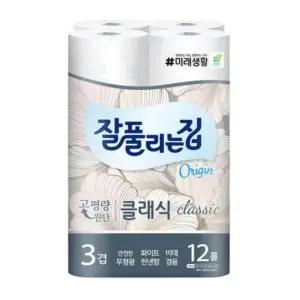 잘풀리는집 3겹 클래식, 27m, 12롤, 1개