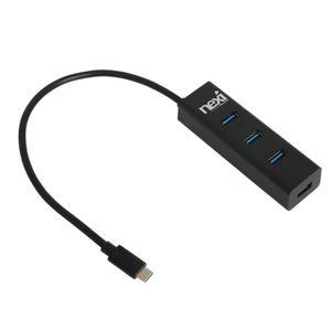 C타입 4포트 USB 3.0 멀티 포트 허브 USB-C 입력전원 PC 노트북 맥북