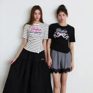 [에고이스트](강남점)[BL] 밑단 언발 프린팅 티셔츠 (ES2OTH01)