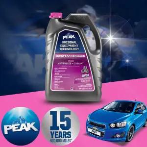 쉐보레 아베오 1.4/1.5 피크 PEAK OAT 핑크 냉각수 3.78리터 1개 실리케이트 무첨가